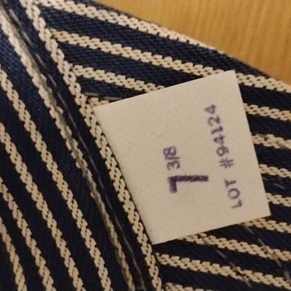 2 Vintage hickory Stripped Conductor Hats W/Tags Big K & Big Smith - Picture 11 of 11